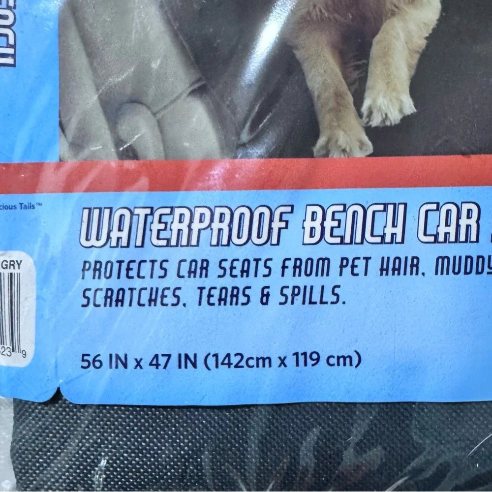 NWT Precious Tails Waterproof Bench Car Seat Cover‎